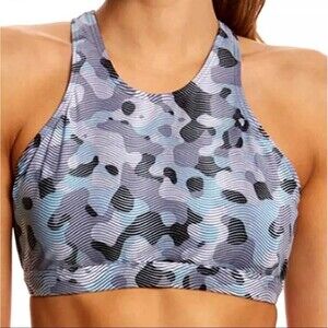 TYR Lavare Kira Medium Support  Bikini Swim Top Teal/grey XL 14/16 New